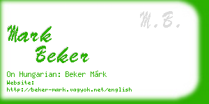 mark beker business card