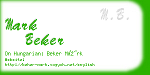 mark beker business card